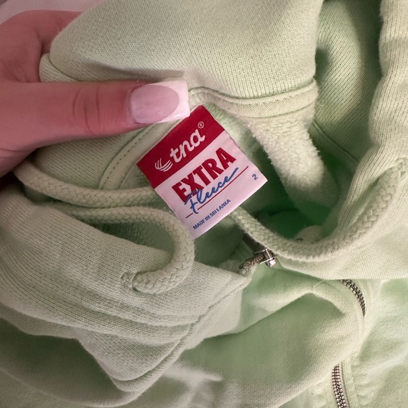 TNA Light Green Extra Fleece Hoodie - Picture 6 of 6